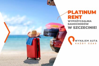 inteligentne-samochody-autonomiczne-jpg Na plaży stoi otwarty bagażnik samochodu, a obok walizka – przyszłość podróży to samochody autonomiczne.