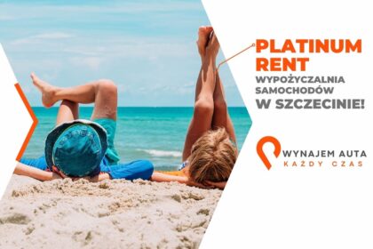 plaza-wypozyczalnia-samochodow-szczecin-dworzec-jpg Na obrazku reklama, wypożyczalnia samochodów Szczecin dworzec, ludzie odpoczywają na plaży.